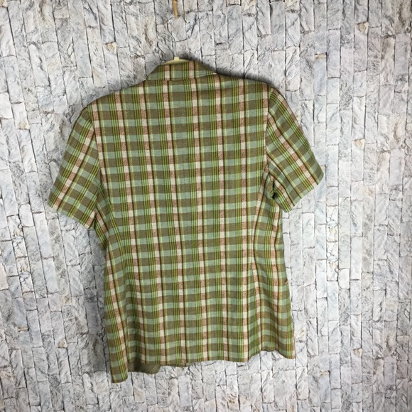 Harve Benard Vintage green plaid suit/skirt - Picture 2 of 4